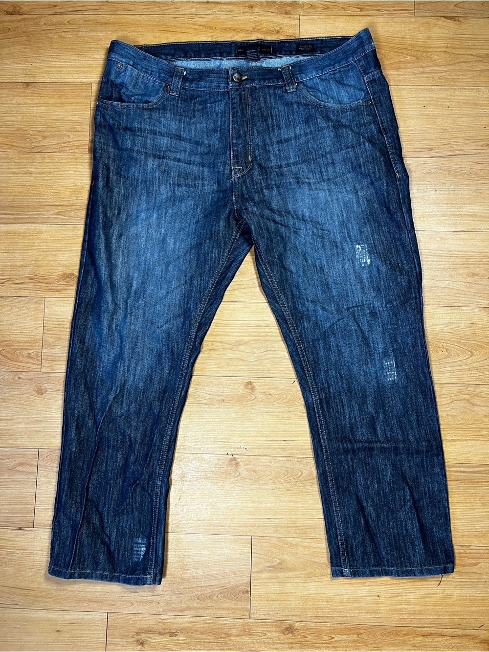 PD&C Men's Indigo Blue Relaxed Fit Jeans